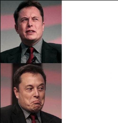 Plantilla de meme Elon Musk no maybe