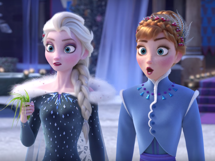 Template meme Elsa and Anna SHOCKED!