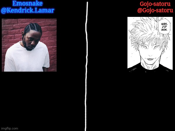 Template meme Emosnake and Gojo-satoru shared temp