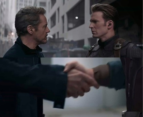 Plantilla de meme Endgame Handshake
