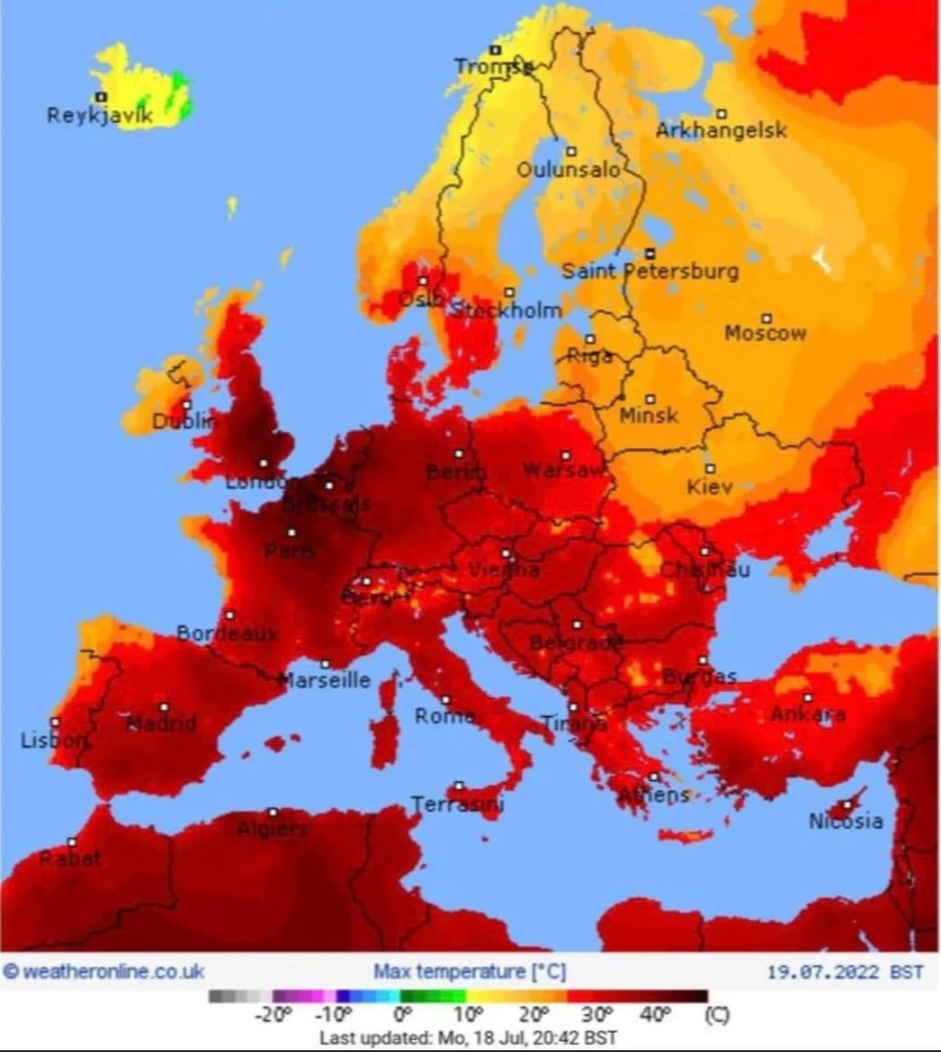 Plantilla de meme Europe Heat wave summer 2022