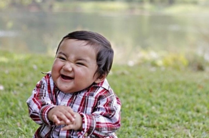 Template meme Evil Baby Meme