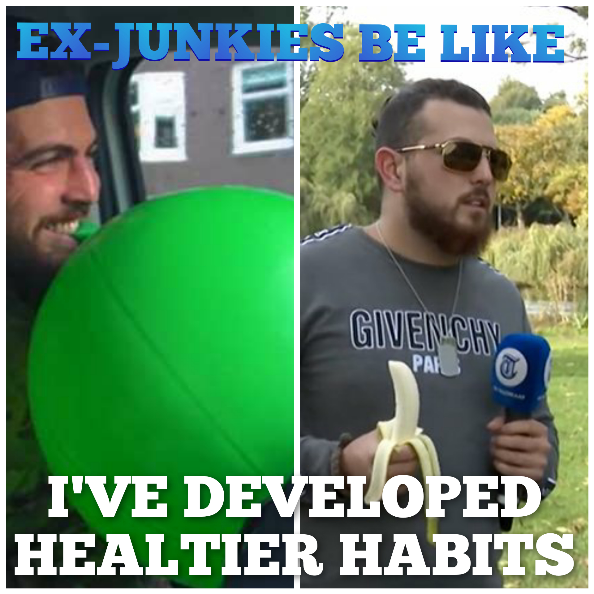 Plantilla de meme EX-JUNKIES BE LIKE