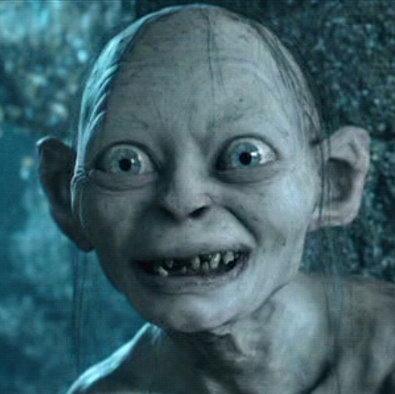 Plantilla de meme Excited Gollum