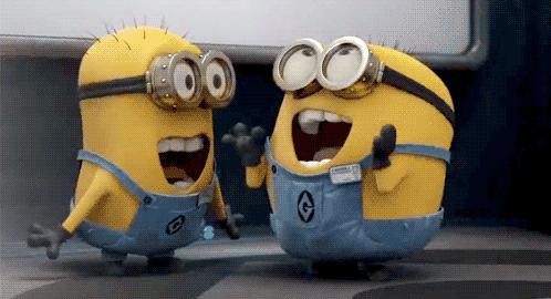 Plantilla de meme Excited Minions