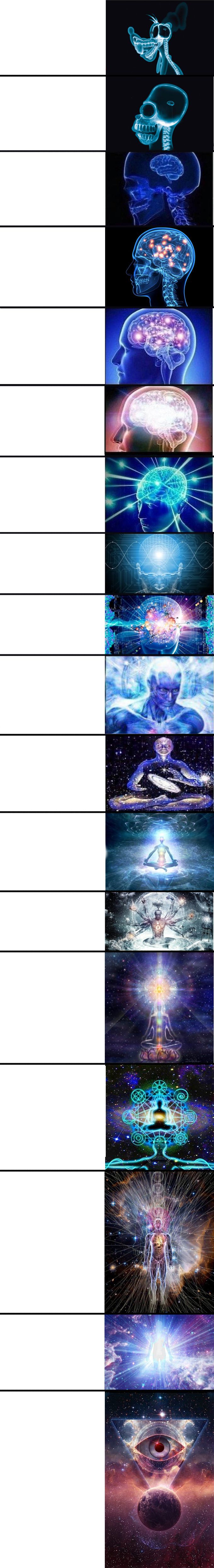 Plantilla de meme expanding brain: 9001