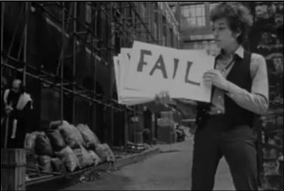 Plantilla de meme Fail sign Bob Dylan
