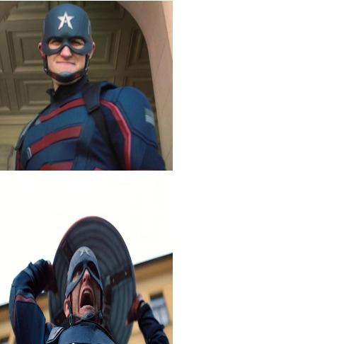 Template meme Falcon and the Winter Soldier John Walker Hotline Bling