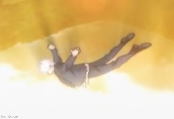 Template meme Falling gojo