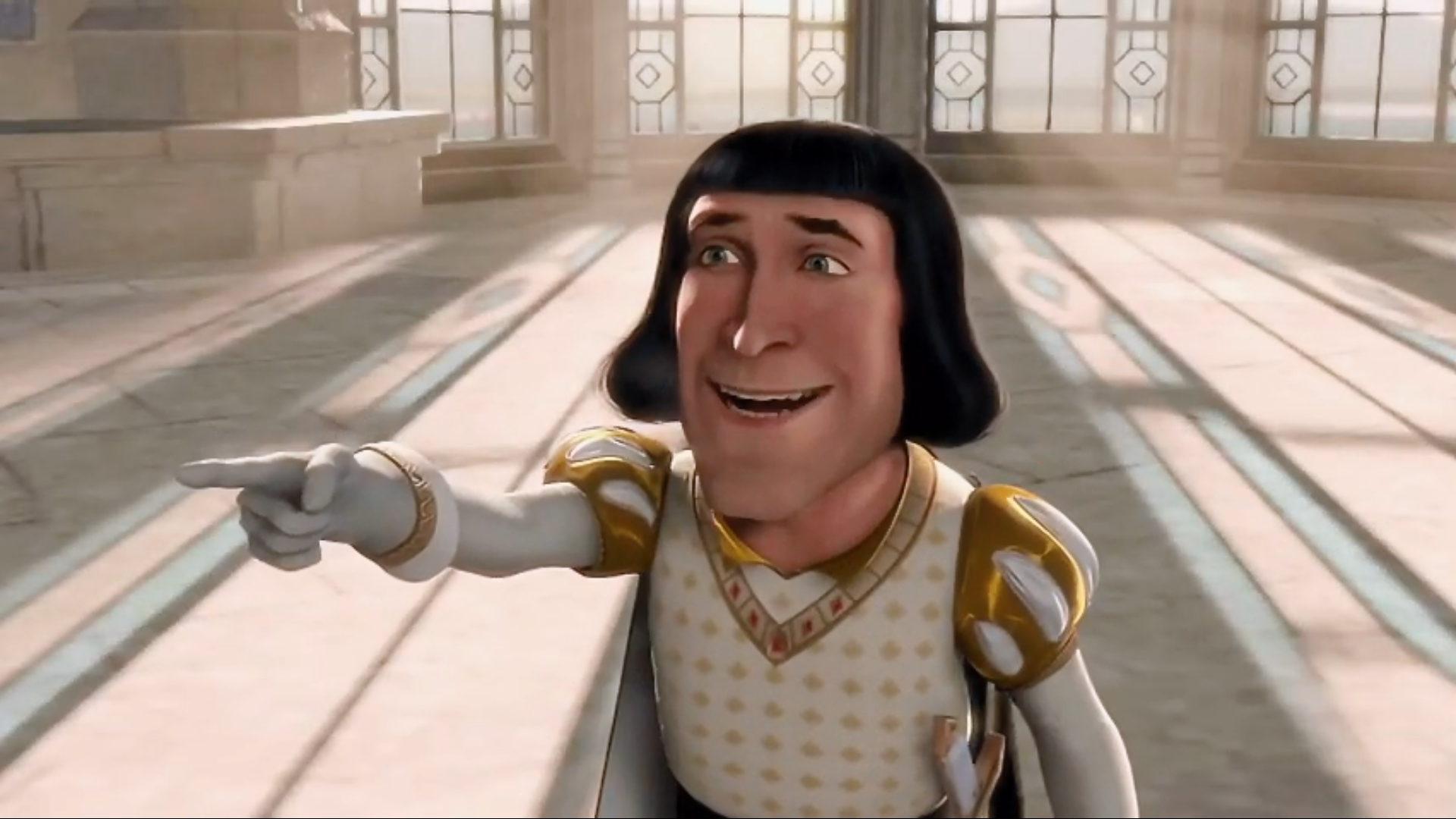Template meme Farquaad Pointing