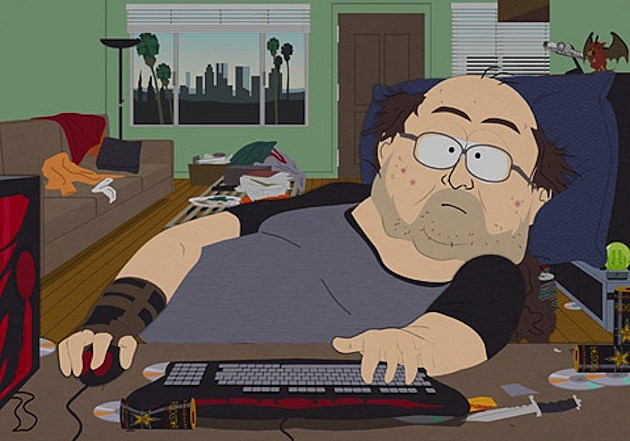Plantilla de meme Fat guy South Park computer