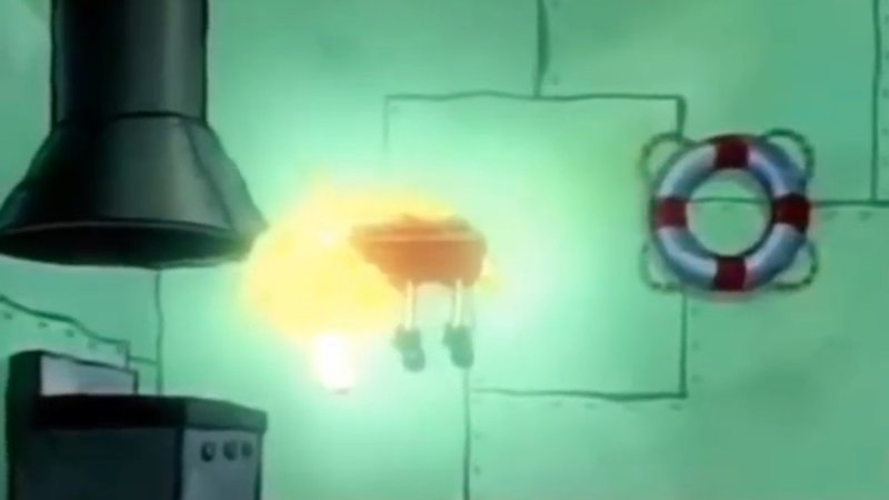 Plantilla de meme floating spongbob