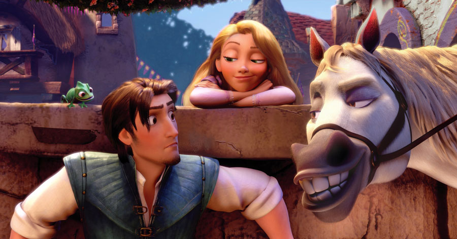 Plantilla de meme Flynn, Rapunzel and Maximus