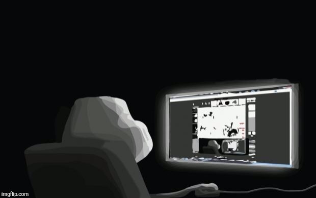 Plantilla de meme Forever Alone Computer Guy