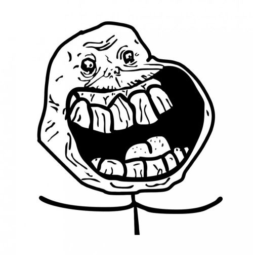 Plantilla de meme Forever Alone Happy