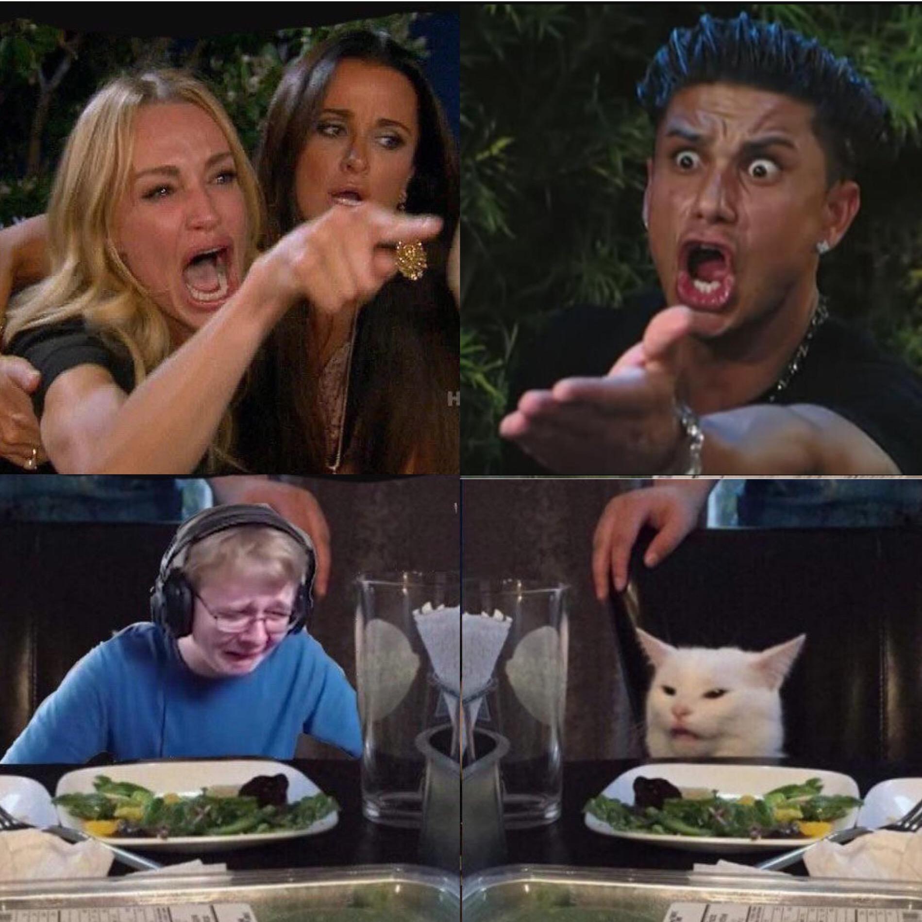 Template meme Four panel Taylor Armstrong Pauly D CallmeCarson Cat