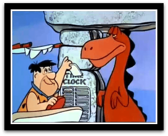Plantilla de meme Fred Flintstone Time Clock