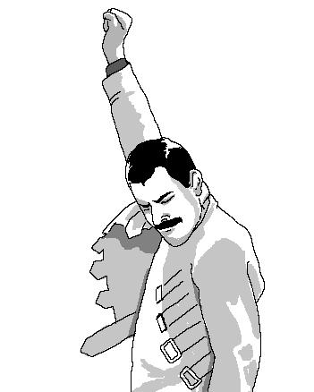 Plantilla de meme freddie mercury rage pose