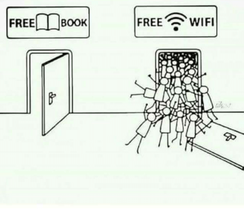 Plantilla de meme Free book free wifi