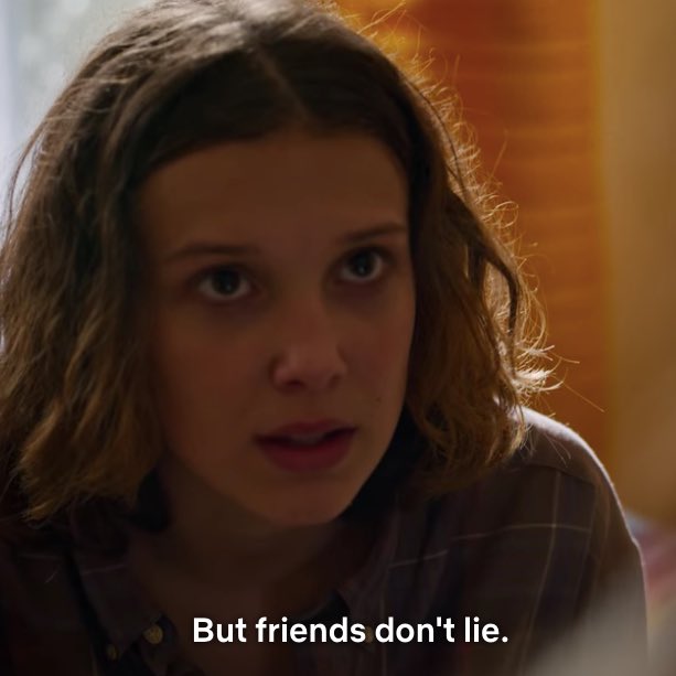 Plantilla de meme Friends don't lie