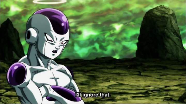 Template meme Frieza Dragon ball super "I'll ignore that"