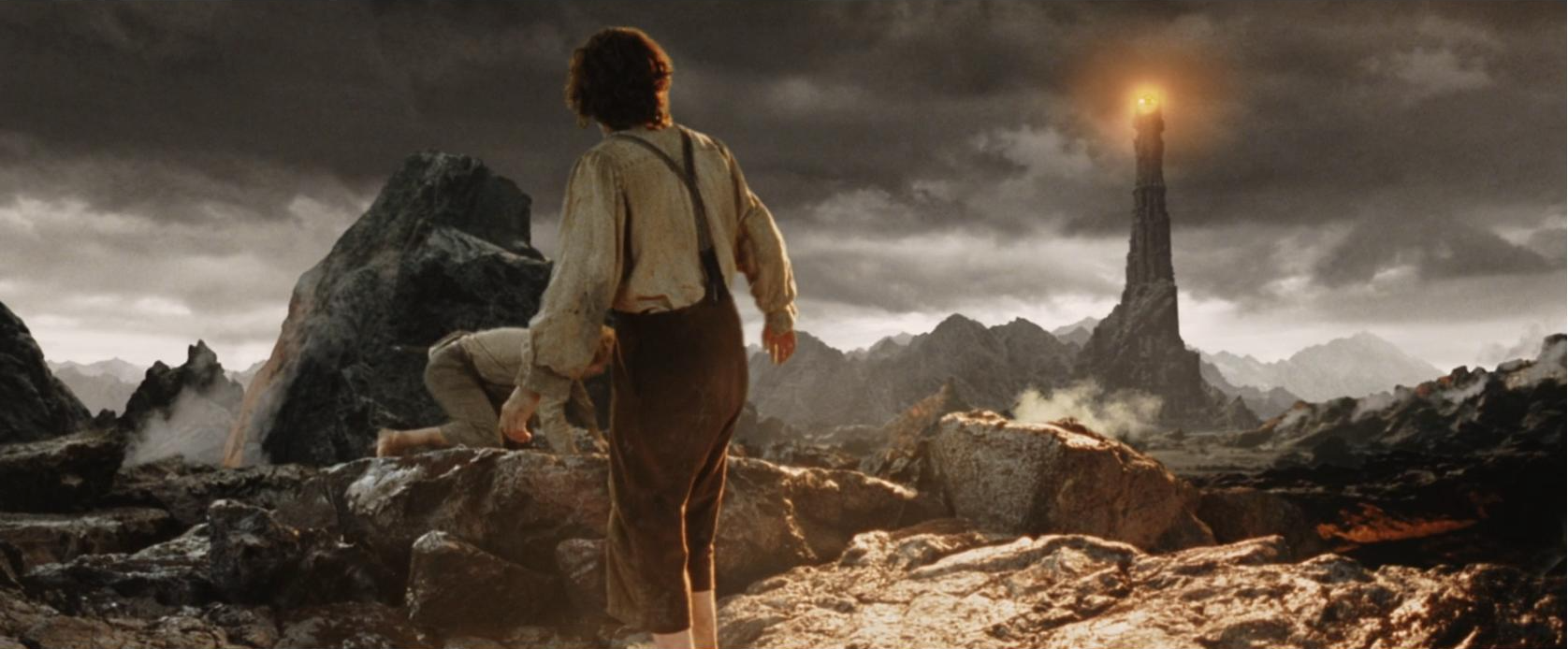 Template meme Frodo at Mordor