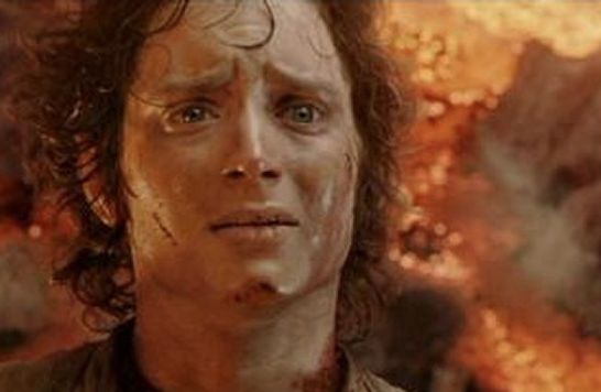Plantilla de meme Frodo in Mt Doom