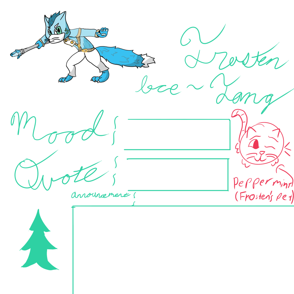 Frosten Ice-Fang Announcement Template meme template