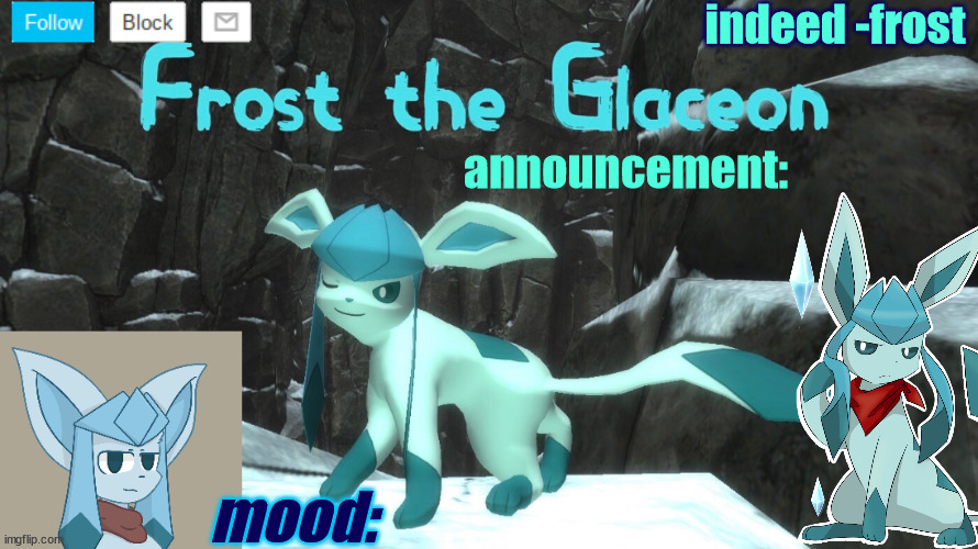 Template meme FrostTheGlaceon announcmemt temp