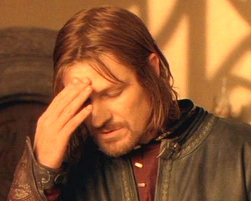 Plantilla de meme Frustrated Boromir