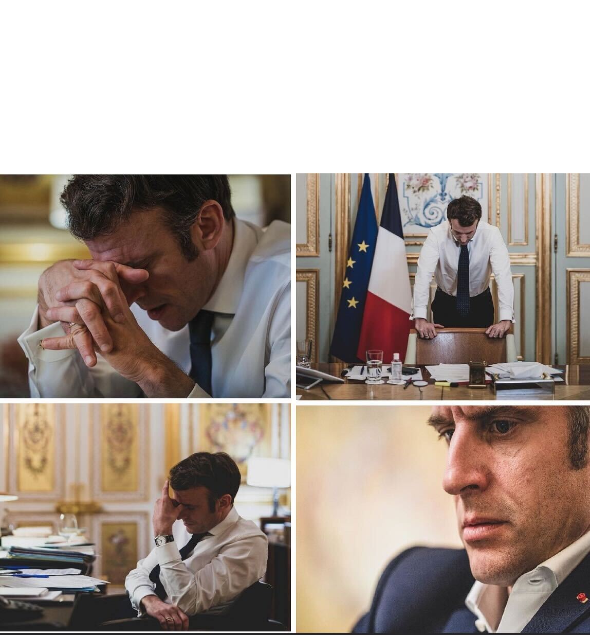 Plantilla de meme Frustrated Macron