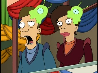 Fry brain slug meme template