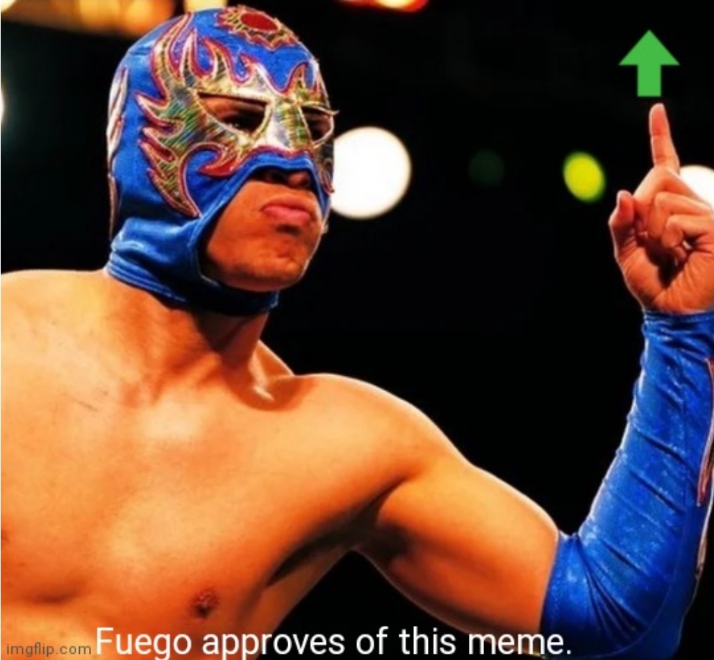 Template meme Fuego Approves of this Meme
