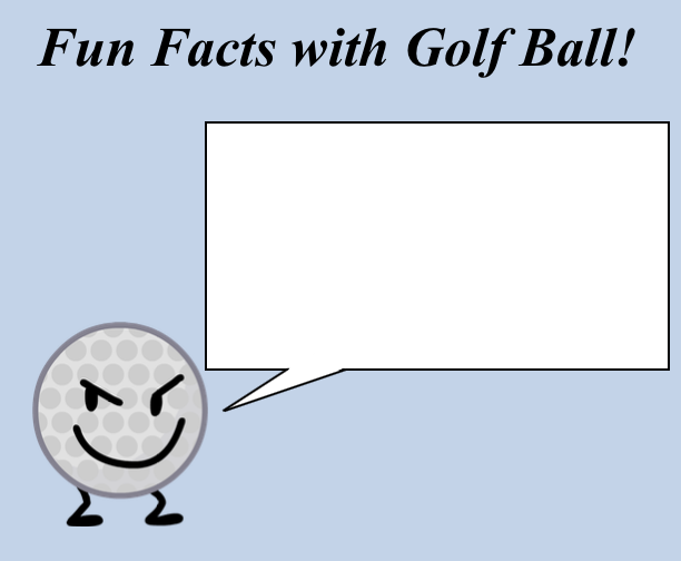 Template meme Fun facts with golf ball