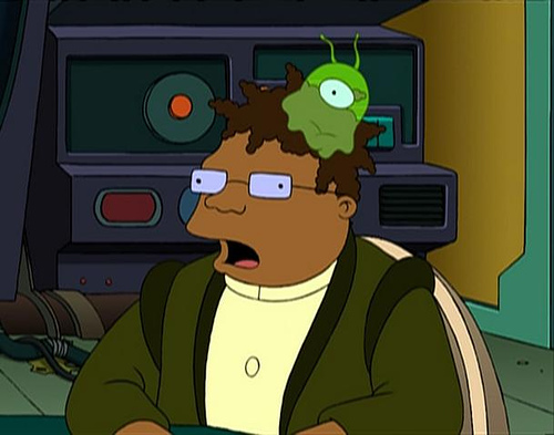 Plantilla de meme Futurama Brain Slug