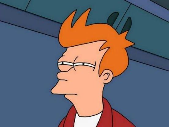 Template meme Futurama Fry Reverse