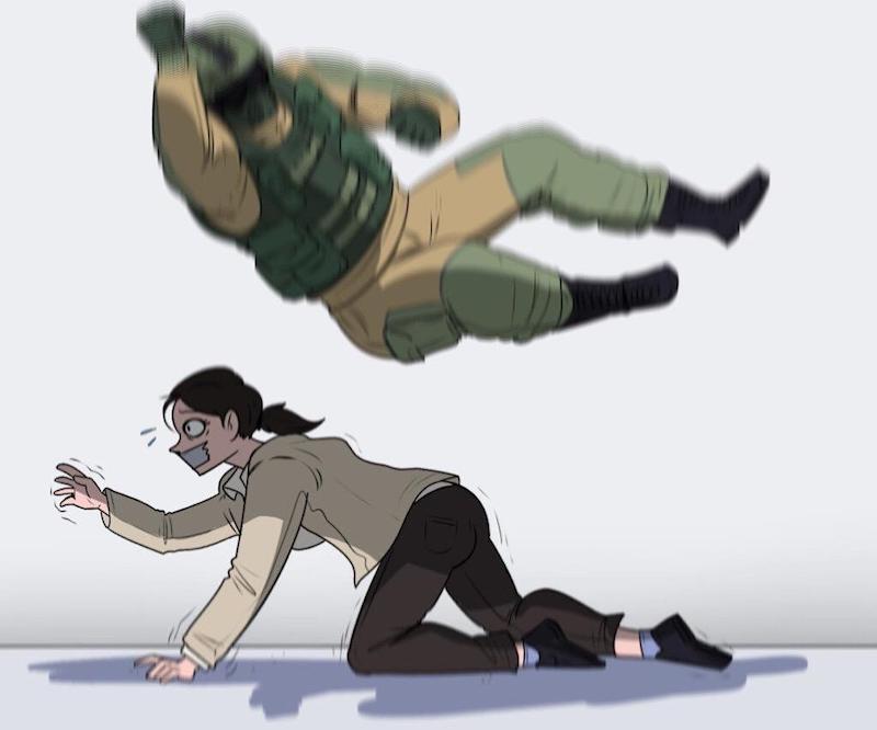 Plantilla de meme Fuze elbow dropping a hostage