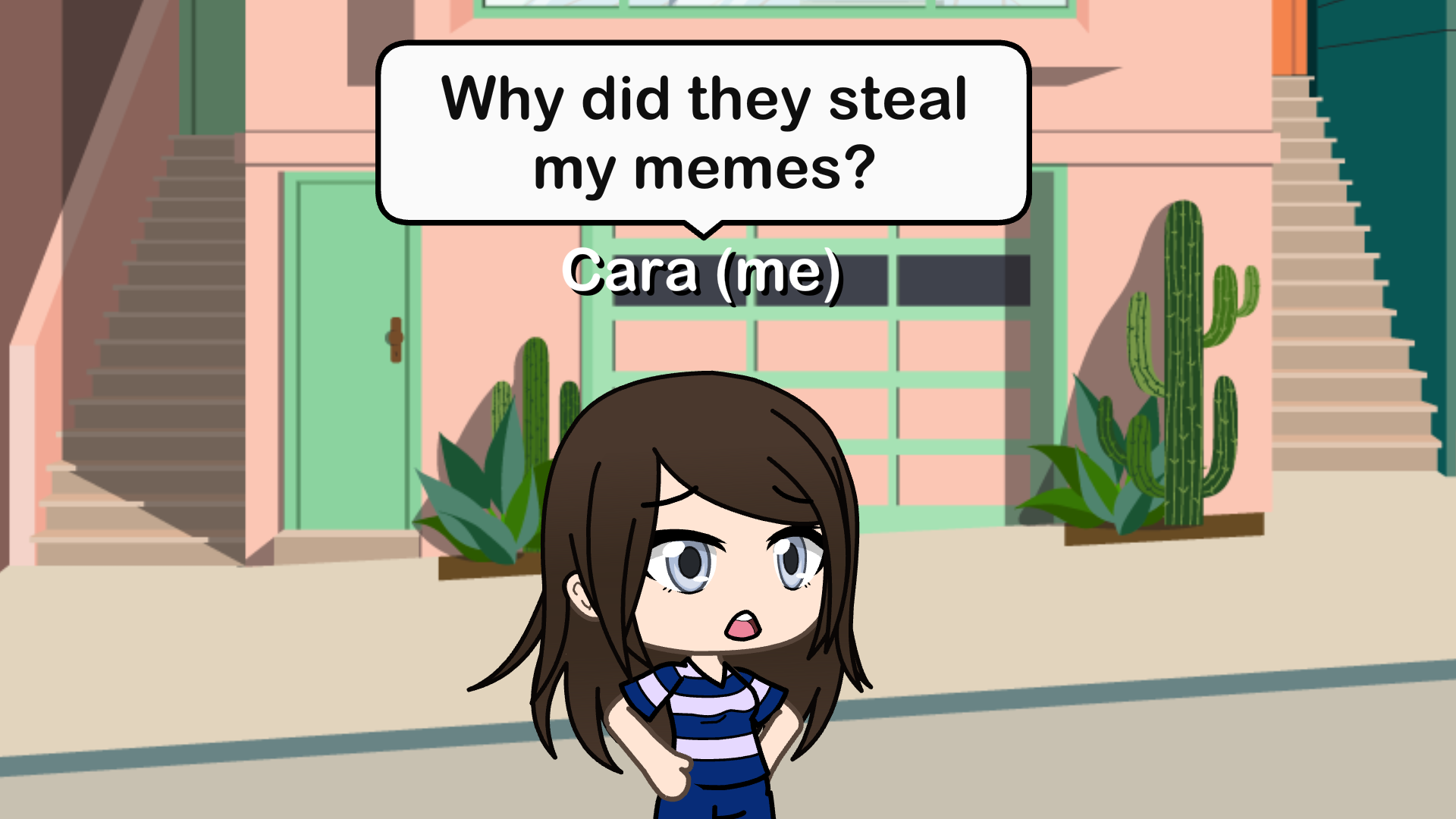 Template meme Gacha Life Why did they steal my memes