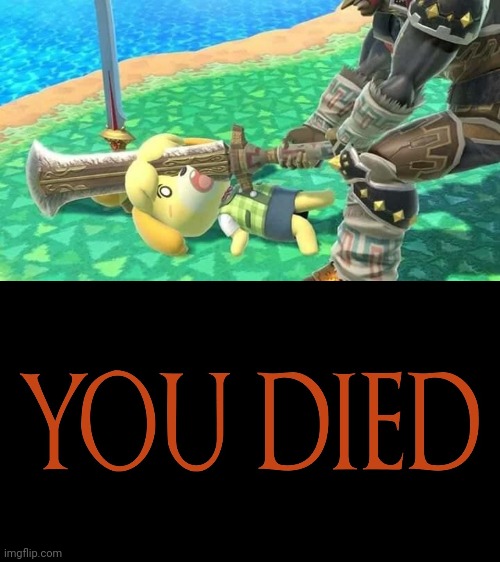 Plantilla de meme Ganondorf Isabelle you died
