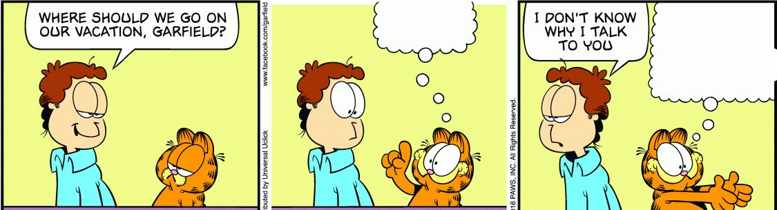 Plantilla de meme Garfield comic vacation