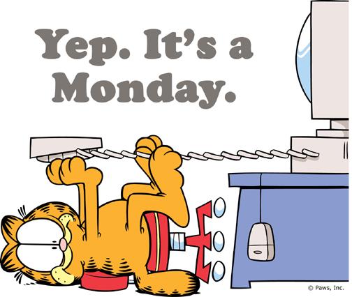 Plantilla de meme garfield hates mondays