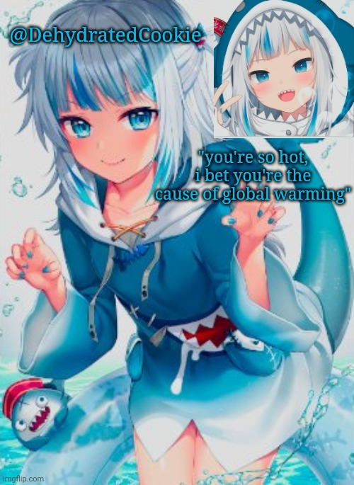 Template meme gawr gura announcement template