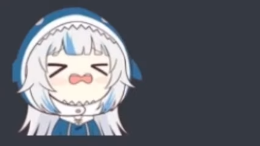 Template meme gawr gura in distress