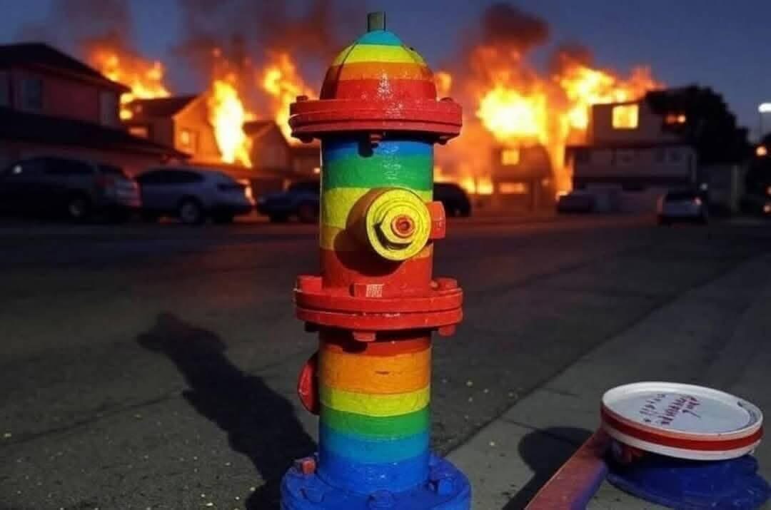 Gay hydrant meme template