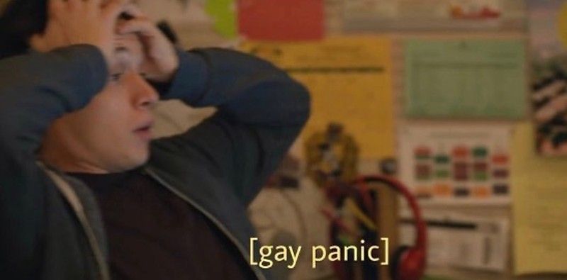 Plantilla de meme Gay panic