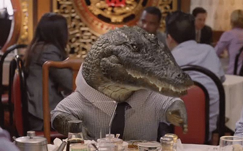 Geico Alligator Arms meme template