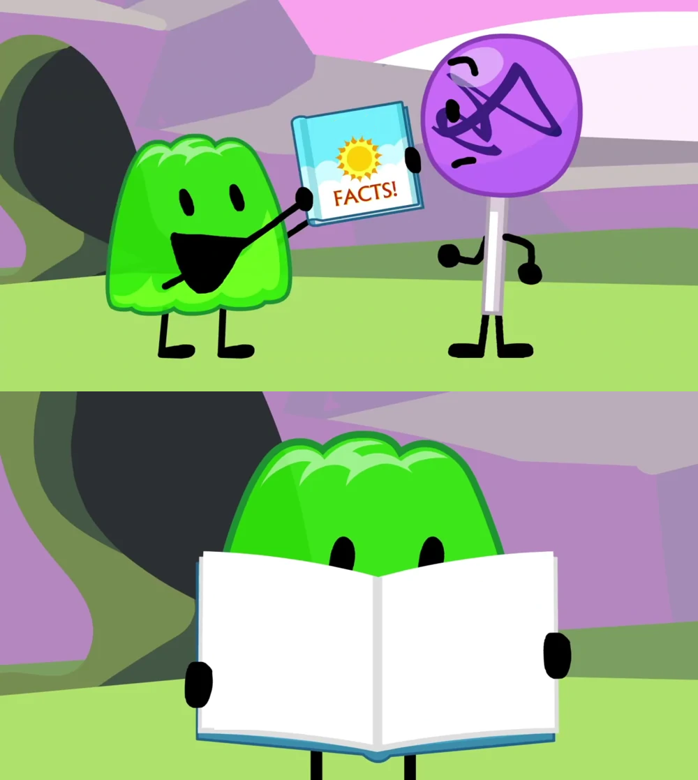 Template meme Gelatin's book of facts