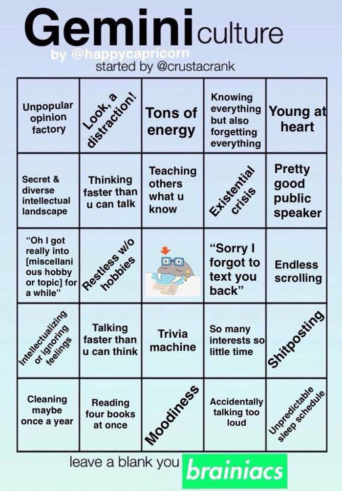 Plantilla de meme Gemini bingo