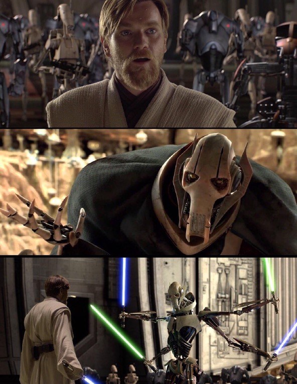 Plantilla de meme General Kenobi "Hello there"