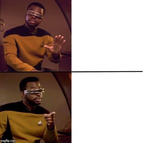Plantilla de meme Geordi Drake